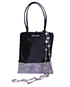 Mini Crystal Embellished Satin Tote, front view
